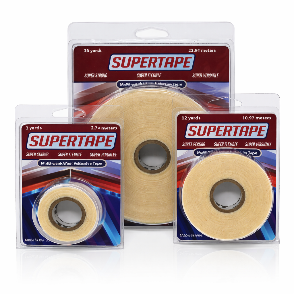 SUPERTAPE Hair System Tape Roll – Strong Hold – Double-Sided Adhesive – Cut to Size